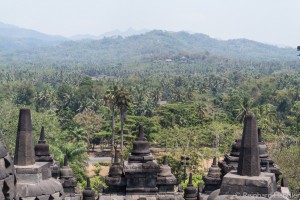 Ausblick vom Borobudur